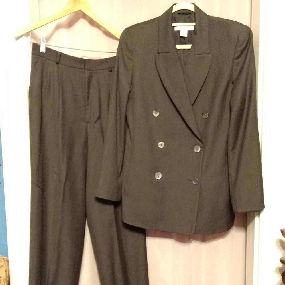 Vtg Saks Fifth Avenue Collection Wool Pants Suit